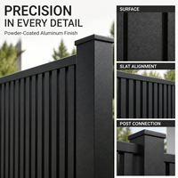 Panneaux de clôture verticaux en aluminium thermolaqué anti-UV de qualité supérieure pour villas côtières, jardins et terrains