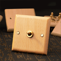 Vente directe usine – Prise multifonctionnelle universelle 86 Type en bois massif hêtre avec levier en cuivre, norme UE, USB+TYPE-C, pour le Royaume-Uni