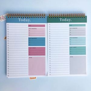 Cuaderno Espiral B5 de 5 Colores, 50 Hojas/Paquete, Papelería Estudiantil, Diario de Oficina, Encuadernación Espiral, Cubierta de PP para Suministros de Registro de Reuniones - Product Image 2