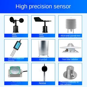 Pluviomètre automatique multi-paramètres température du vent <span class=keywords><strong>humidité</strong></span> rayonnement énergie solaire IoT enregistreur de données Station météo extérieure compacte - Product Image 3