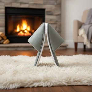 Pantuflas Desechables de Felpa Gris de Algodón de Alta Calidad, Gruesas y Portátiles, Antideslizantes, para Habitaciones de <span class=keywords><strong>Hotel</strong></span> y Spa, con Logotipo Personalizado - Product Image 3