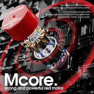 Machine à tatouer permanente For <span class=keywords><strong>Tour</strong></span> <span class=keywords><strong>Pro</strong></span> WQ359 avec poignée de 32 mm en aluminium noir, moteur sans balais 10V 9000 tr/min, course de 4,0 mm - Product Image 5