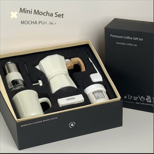 Juego de Cafetera Mocha Manual de 6 Piezas, Molinillo de Café Manual, Cafetera para Festivales, Juego de Regalo de Café Premium WNS-MKKT - Product Image 1