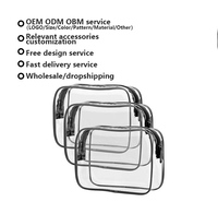 Trousse à cosmétiques transparente en PVC, trousse de maquillage professionnelle pour dames, pochette zippée, sacs de toilette transparents