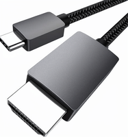 Câble USB-C vers HDMI 1,8 mètre 4K 60Hz pour Moniteur/Projecteur/Ordinateur avec Cœur en Alliage d'Aluminium et Gaine Tressée