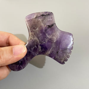 Gua Sha en Améthyste Naturelle en Gros et Masseur Facial Guasha pour les Rides, Accessoire de Mode et Pierre Précieuse - Product Image 1