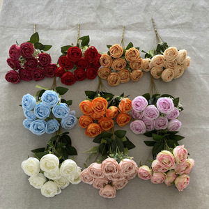 Fleur de camélia artificielle Suzume Ii, 42cm, en soie, décoration faite à la main pour la maison, accessoires de photographie de mariage - Product Image 4