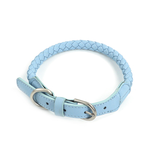 Benutzer definiertes neues Design Weiche PU-Leder geflochtene Hunde leine Hand gefertigte verstellbare Hunde halsband und Leine Set für Hunde gehen - Product Image 2