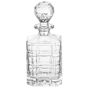 clear glass whisky bottle antiquity design with cork 2000ml