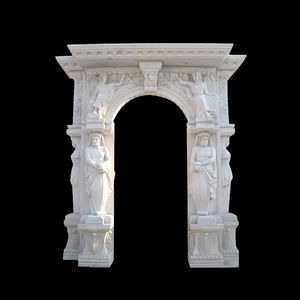 Cornice per Porta in Marmo di Lusso Intagliata a Mano, Decorazione Esterna, Telaio per Porta in Marmo - Product Image 3