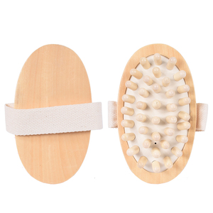 Naturholz Anti Cellulite Massage gerät Körper abnehmen Zirkulation bürste Muskel Relax <span class=keywords><strong>Palm</strong></span> Sauna Spa Bad Massage - Product Image 6