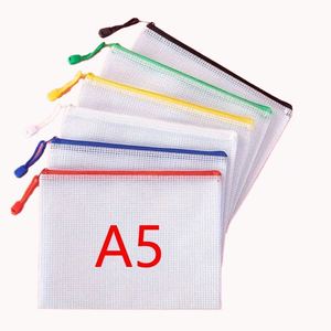 Eco-friendly Plastic <b>File</b> <b>Folders</b> Travel Essentials Organizer Clear Mesh Bags with Zipper PVC Paper <b>Folder</b> Pouches for Documents - Product Image 1