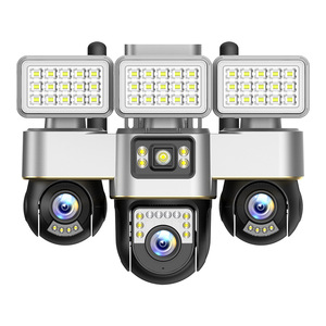 Cámara Tri-PTZ V380pro de 8MP 4G con Visión Nocturna Remota, Cámara de Vigilancia Exterior Impermeable - Product Image 1