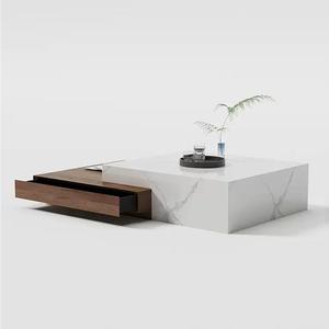 <span class=keywords><strong>Table</strong></span> basse carrée en bois massif de style italien, moderne et luxueuse, pour salon, simple, rétractable, combinaison pour la maison, minimaliste - Product Image 6