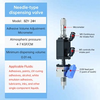 Distributeur de colle BZY à aiguille, contrôlé par PLC, pneumatique, motorisé, réglable, garantie 1 an, pour colle monocomposant/bicouche, 220V 400W