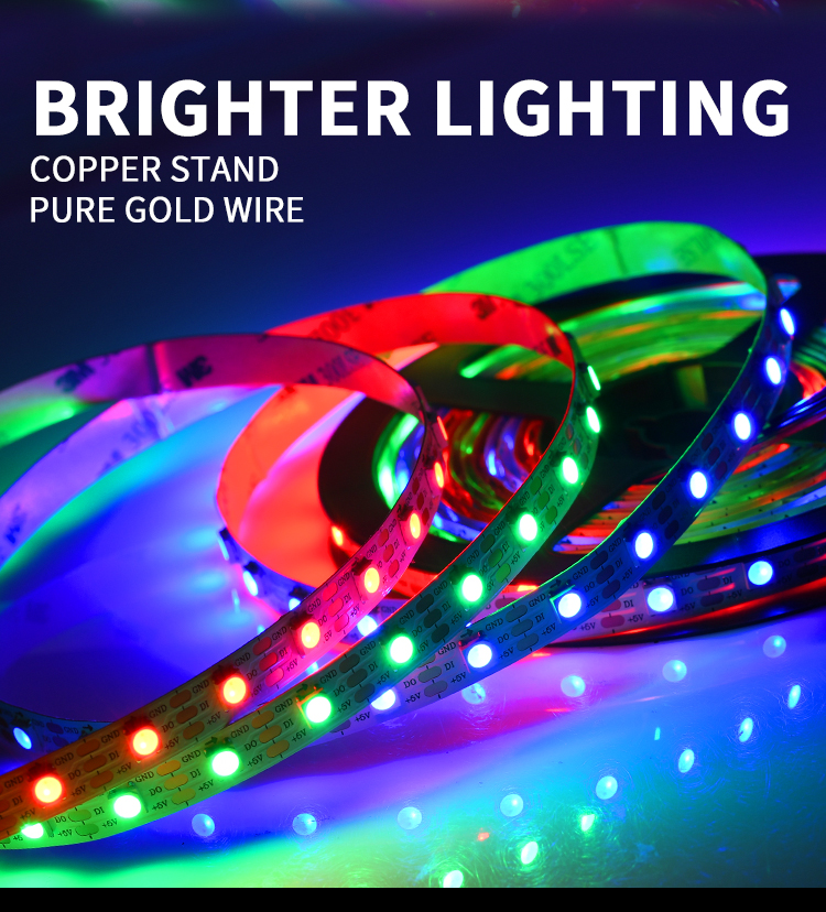 WS2812b 5v dream color led strip 2 Years Warranty rgb SK6812 rgbic addressable ws2812b led strip