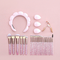 Ensemble de pinceaux de maquillage Glitz and Glam avec strass, style professionnel, vente en gros, luxe, 26 pièces, pinceaux de maquillage avec boîte cadeau