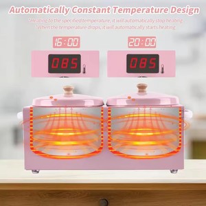 Chauffe-cire double pot pour paraffine avec écran LED, température réglable pour l'épilation, idéal pour salons de beauté et usage domestique - Product Image 5