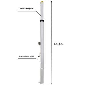 Poteau de poteau de volleyball de système de <span class=keywords><strong>filet</strong></span> de taille réglable professionnel creusé de tuyau d'acier - Product Image 2