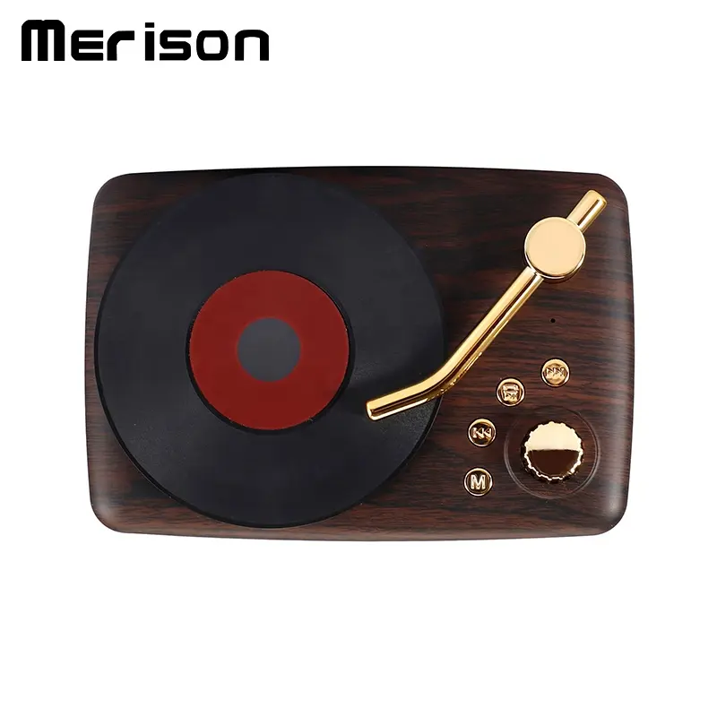 Portable Vinyl Record Player Small Bluetooth Retro Audio Speaker for Retro Classic