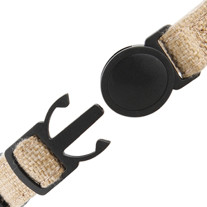 COCO BUDDY Eco-Friendly Hemp Fabric <strong>Cat</strong> Dog <strong>Collar</strong> with <strong>Quick</strong> <strong>Release</strong> Ribbons and Bell Decoration Available in 10 Colors - Product Image 3