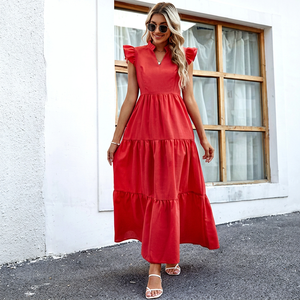 Chenq 2025 Nuevo Vestido de Verano con Estampado Floral, Top Tubo sin Tirantes y Cintura Ajustada, Ropa de Mujer en Stock - Product Image 1