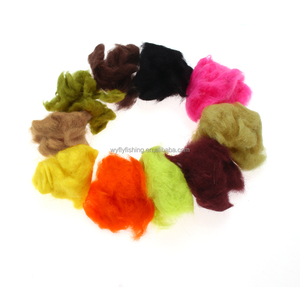 Fibre de doublage de castors pour attacher des leurres de pêche à la mouche secs et humides pour la <span class=keywords><strong>truite</strong></span> Adams Fly Nymph Bait Appât dur artificiel Matériel de fixation de mouches - Product Image 6