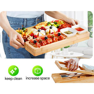 Ensemble de planches à fromage en bambou écologiques, nouveau, en gros, plateau à charcuterie, plateau <span class=keywords><strong>pour</strong></span> cadeaux de mariage ou de pendaison de crémaillère - Product Image 2