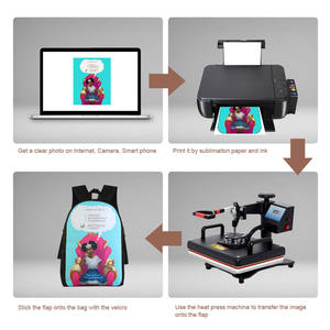 Çocuklar boş süblimasyon okul çantaları sırt çantası baskı - Product Image 3