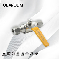 Vanne à boisseau sphérique manuelle en acier inoxydable SS316/SS304 à filetage femelle pour applications OEM haute température (eau et air)