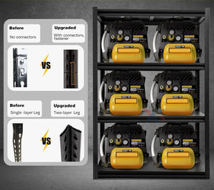 ריהוט אחסון מדפי לסלון וחיצוני אחסון מתלה חדר מדף 4 tier מתכת אחסון מדף מדף - Product Image 5