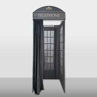 Groothandel Op Maat Antiek Metal Roze Telefoon London Klassieke Telefooncel Te Koop 360 fotosin Telefooncel Behuizing