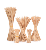 Brochettes jetables en bambou avec logo personnalisé, longues, pour nettoyage alimentaire, barbecue, cuisson, fruits, résistantes à la chaleur, soudées, pour le camping