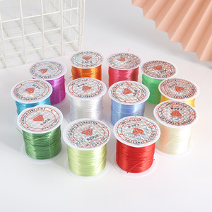 Elastic <b>Thread</b> 0.8mm Flat Crystal <b>Beading</b> Cord For DIY Bracelet Making Jewelry Craft Supplies Stretchy String Yiwu Origin - Product Image 1