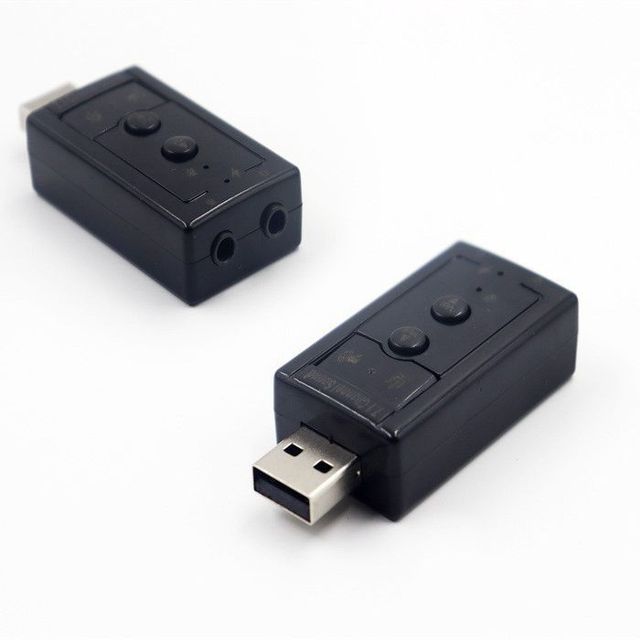 Analog 7.1 external USB independent sound card without driver support for XP, Win7, win8 headphones, headsets, and sound cards
