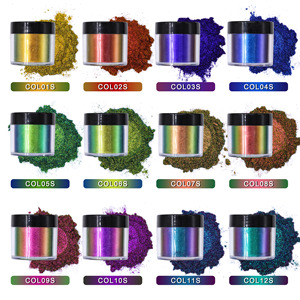 Wholesale 12 <strong>Colors</strong> Super <strong>Color</strong> Shifting <strong>Powder</strong> Cosmetic Metallic For <strong>Eyeshadow</strong> Nail Chameleon Pigment
