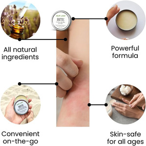 Baume anti-piqûres d'insectes de marque privée à l'<span class=keywords><strong>huile</strong></span> <span class=keywords><strong>essentielle</strong></span> de menthe poivrée et de lavande et apaise les piqûres de moustiques avec de l'<span class=keywords><strong>huile</strong></span> de base de plantes - Product Image 2