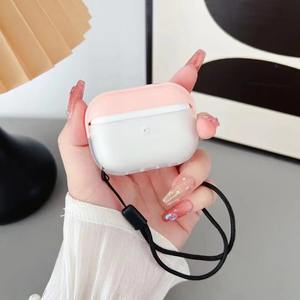 Leyi เคสใส่โทรศัพท์ TPU หลากสีแบบพกพา, อุปกรณ์เสริมเคสป้องกันแบบโปร่งใสป้องกันทุกส่วนของเครื่องสำหรับ <span class=keywords><strong>iPhone</strong></span> <span class=keywords><strong>airpods</strong></span> <span class=keywords><strong>3</strong></span> - Product Image 2