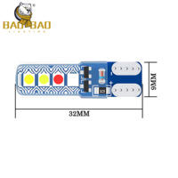 C109 T10 W5W 3030 8SMD Flash stroboscopique LED ampoules 194 168 voiture intérieur dôme lampe de lecture voiture cale feux de stationnement accessoires de voiture