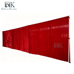ผ้าม่านกำมะหยี่สีแดงแบบถอดได้ พร้อมขาตั้งฉากหลังแบบท่ออย่างหรูหรา - Product Image 1