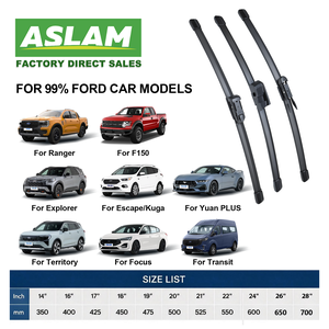 Spazzola Tergicristallo Premium Silenziosa Senza Telaio in Gomma Naturale di Ricambio per <span class=keywords><strong>Ford</strong></span> Escape C-<span class=keywords><strong>Max</strong></span> <span class=keywords><strong>S</strong></span>-<span class=keywords><strong>Max</strong></span> Galaxy B-<span class=keywords><strong>Max</strong></span> - Product Image 2