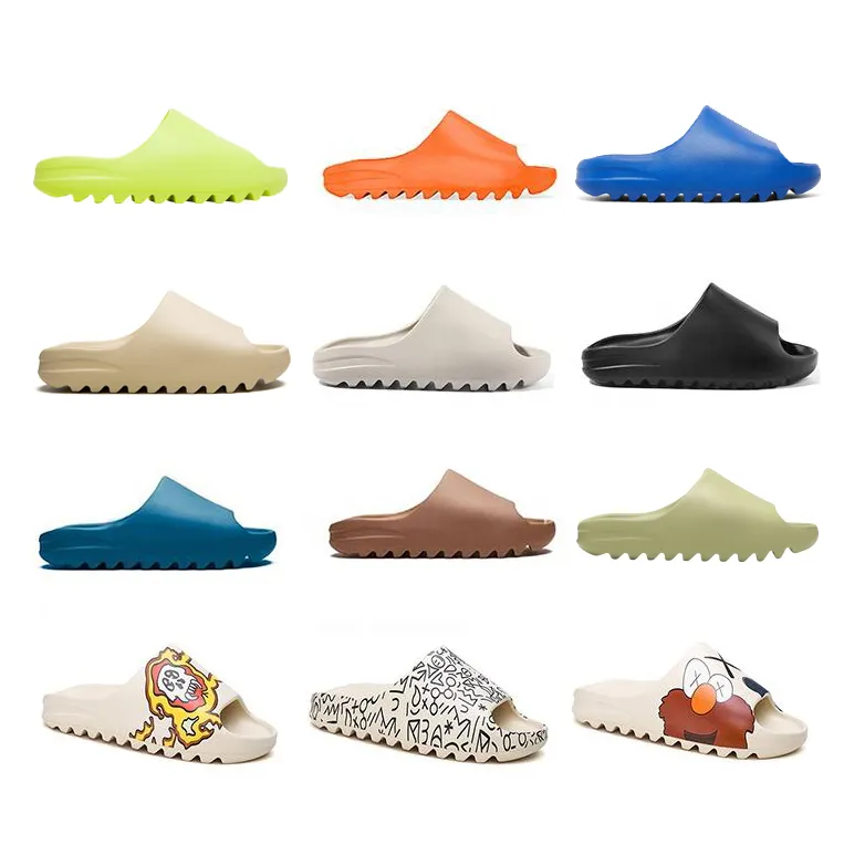 Terlik flipflops designer slides chinelos ow MOQ Personalização Open Toe EVA Espuma Cloud Slides Calçado Sapato Colorido