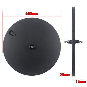 Ruedas de bicicleta de carbono 700C de alta calidad, piñón fijo, ruedas cerradas, freno de disco, 5 radios, juego de ruedas para cubierta de carretera RUJIXU 20mm - Product Image 3