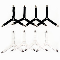DS4549 Triangle Elastic Matratzen bezug Decken halter Verstellbare Spann bett klammern 4PCS Bettlaken halter Gurte Verschluss