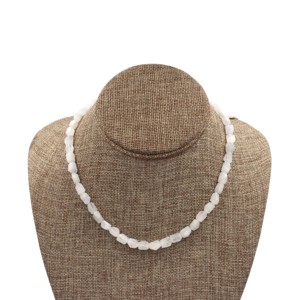 Arc-en-ciel pierre de lune étape coupe pépites forme argent Sterling plaqué or réglable collier de perles faites à la main - Product Image 5