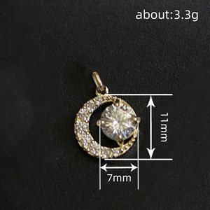Collana da Donna con Ciondolo a Forma di Luna, Catena Geometrica Scintillante per Clavicola, Gioiello Elegante per Uso Quotidiano - Product Image 4
