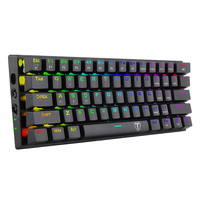 60% Laris Kibor Nirkabel Mini RGB Backlit Berkabel Mode Ganda Keyboard Gaming Mekanis Nirkabel untuk Gamer