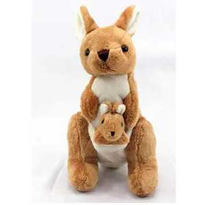 4006 Mooie Kinderen Pluche Kangoeroe Knuffeldieren Speelgoed Met Baby Kind Slaap Metgezel Poppen Kinderen Kangoeroe Knuffels