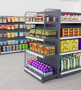 Estantes metálicos <span class=keywords><strong>de</strong></span> doble/una cara para supermercado, soporte <span class=keywords><strong>de</strong></span> exhibición para tienda <span class=keywords><strong>de</strong></span> comestibles, <span class=keywords><strong>compra</strong></span> minorista, estantería para góndola a la <span class=keywords><strong>venta</strong></span> - Product Image 6