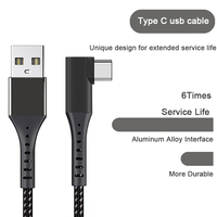 9M 5V/3A 5 GB/S USB A a 90 grados USB C cable de carga 8M 10M trenzado 3,0 cable cargador de transferencia para Link VR Game Camera